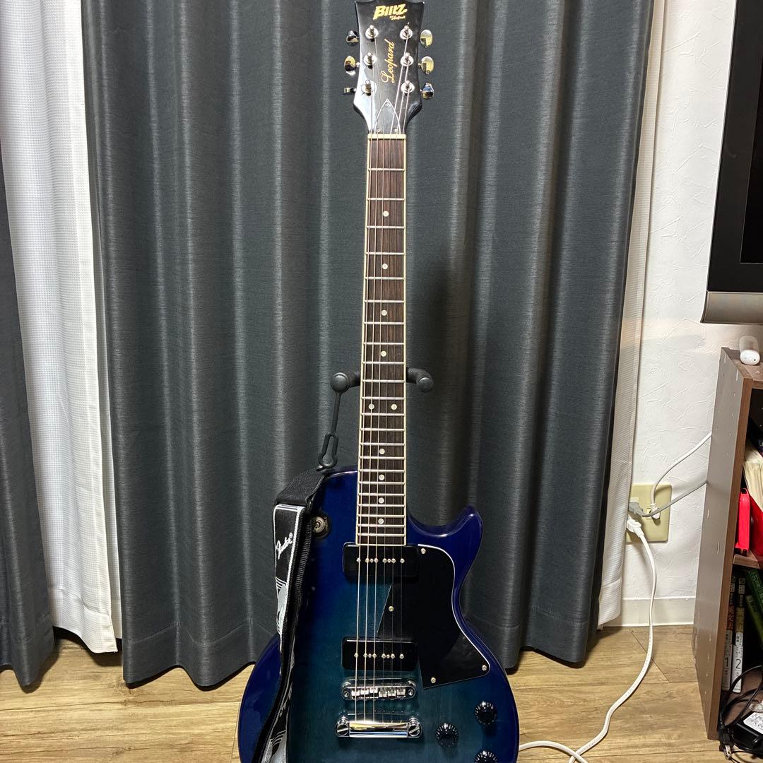 Blitz ギター Blitz by AriaProII BLP-CST BK レスポールカスタム ブラック エレキ