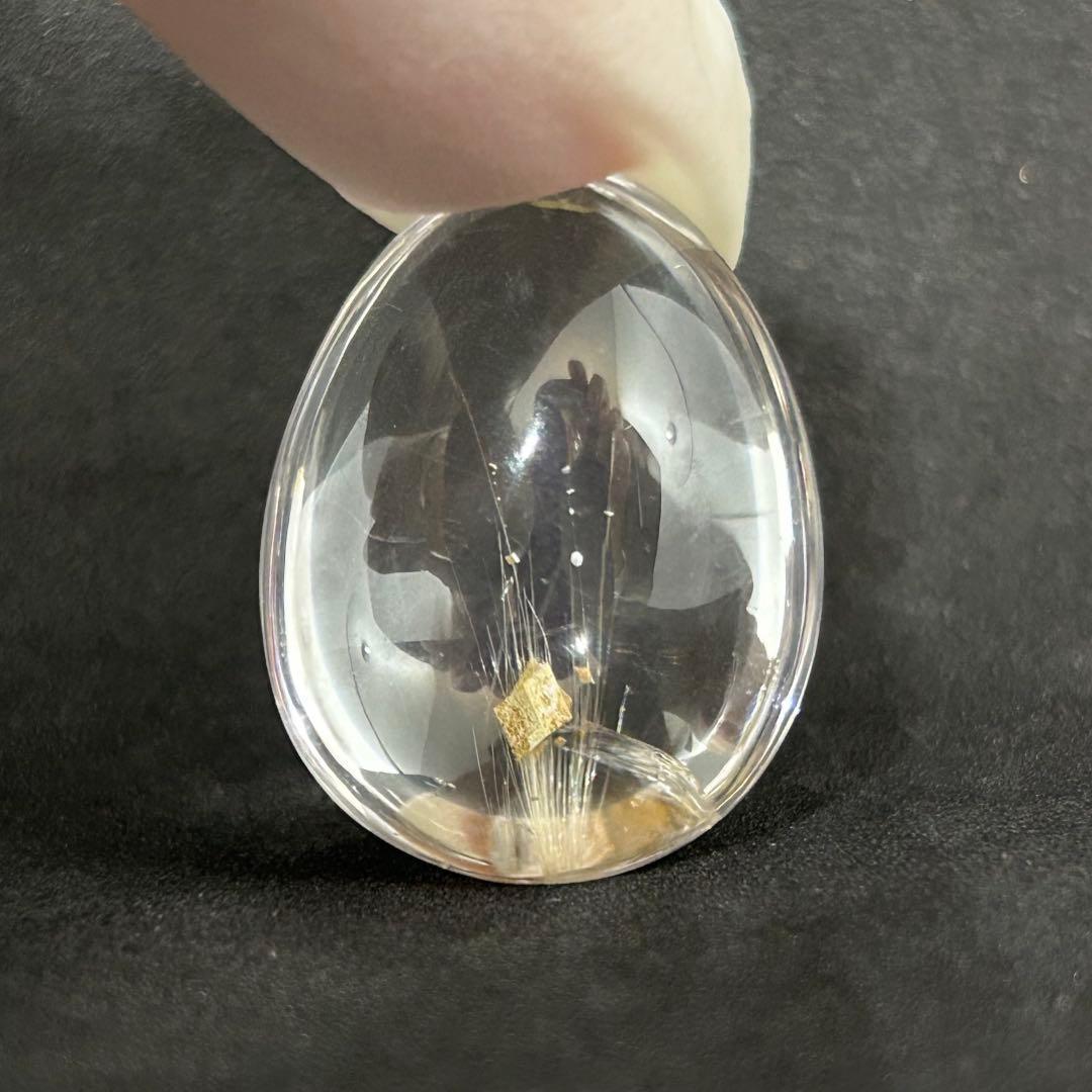 パイライトインクォーツ 六面体パイライト 貫入結晶 ルチルの噴水 激レア！