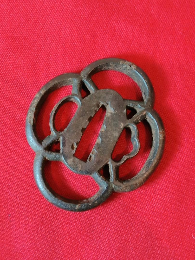 鍔 無銘 木瓜 鉄鐔 拵 日本刀 刀装具 骨董 古美術 江戸時代