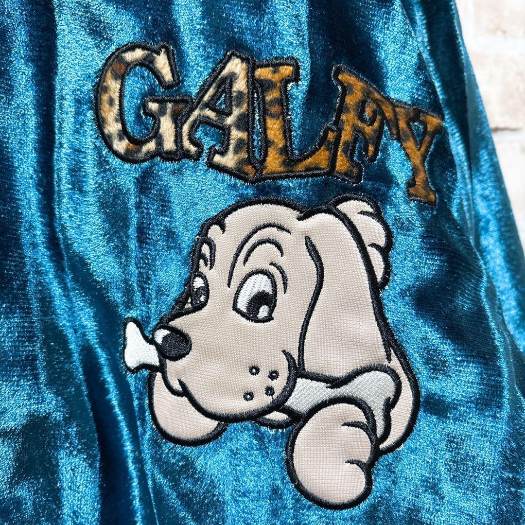 ☆旧タグ☆ GALFY☆ガルフィー☆ビックロゴ☆裏地豹柄☆大型犬☆刺繍