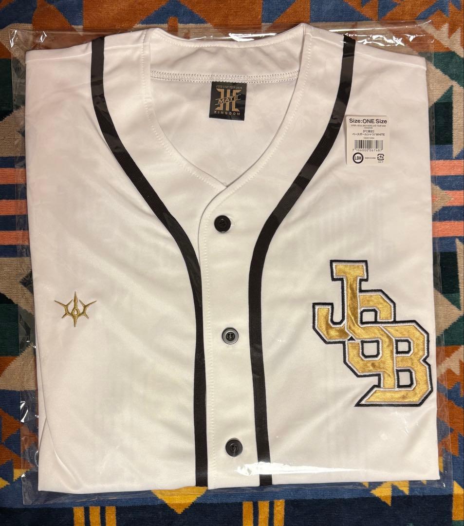 三代目 KINGDOM ベースボールシャツ 白 ホワイト