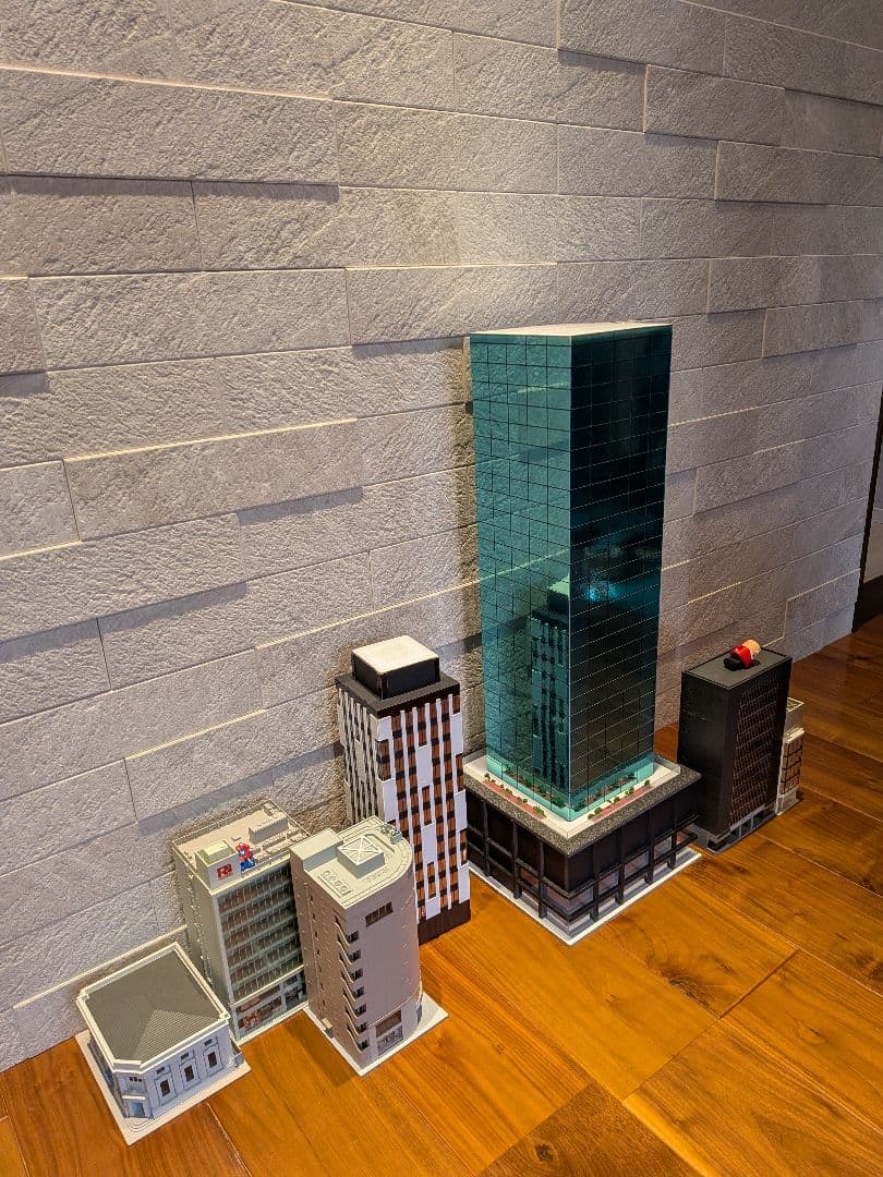 Nゲージ自作ストラクチャー ミラーガラス風オフィスビル