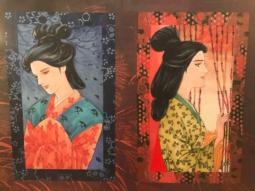 里中満智子「万葉集・秋の風」ジークレー 直筆サイン・エディション