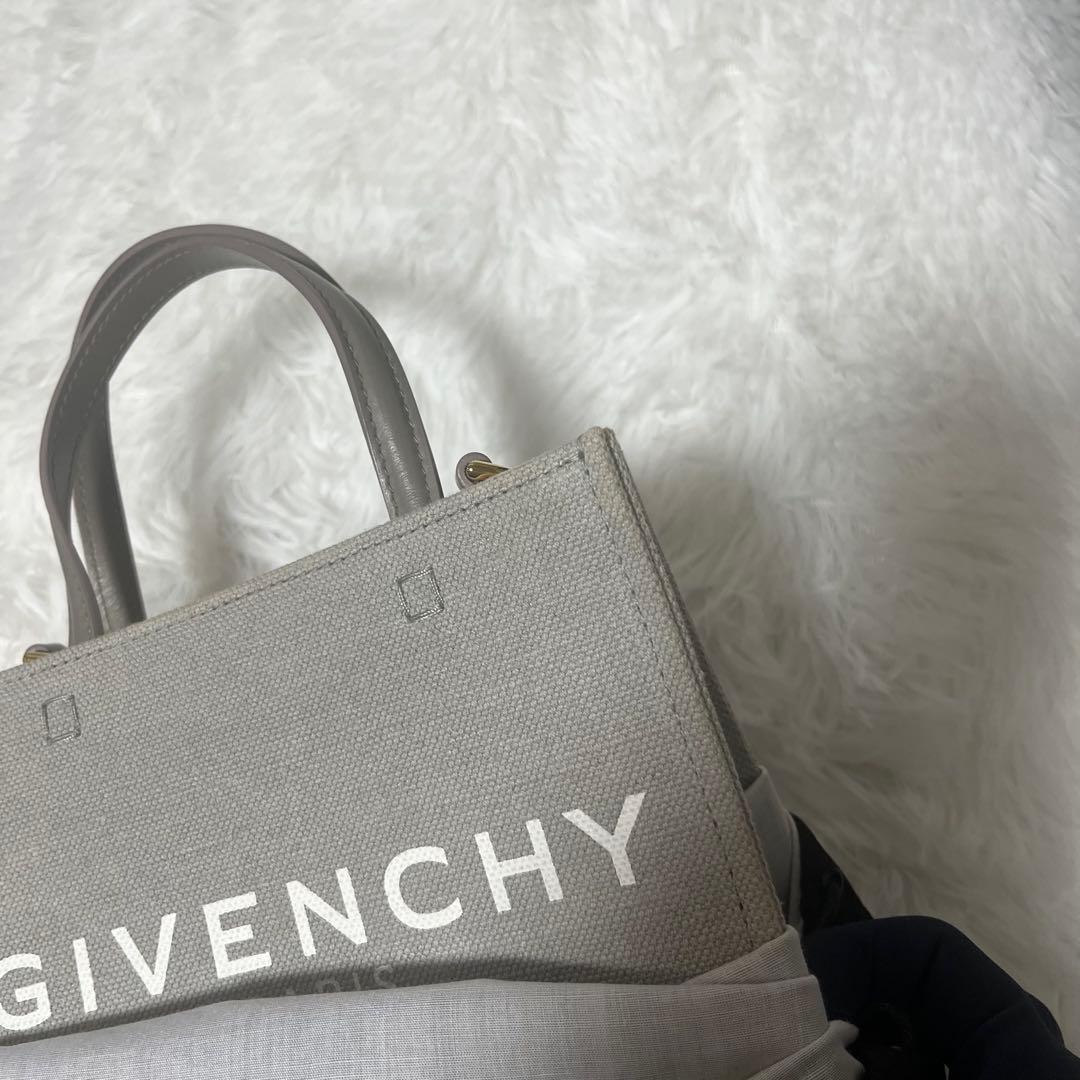 極美品 GIVENCHY ミニトートバッグ ショルダーバッグ グレー×ピンク