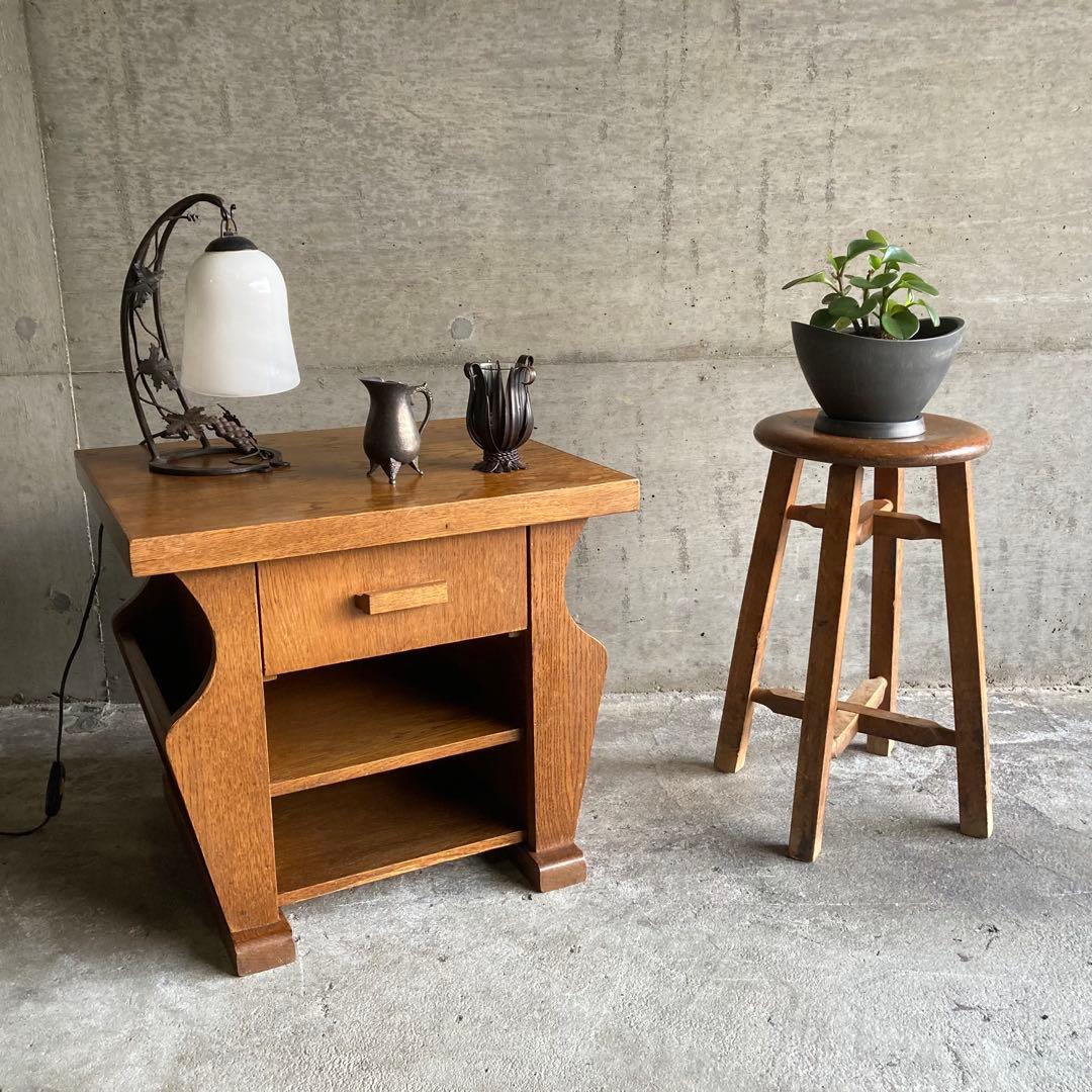 オランダ サイドテーブル チェスト ラック 棚 木製 オーク材 家具