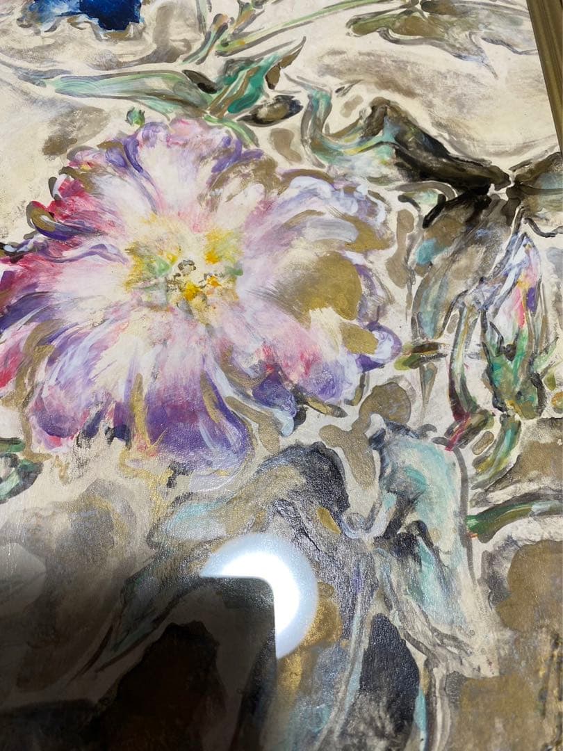 杉山寧 「朝顔」 額 箱有 絵画 日本画 引取品