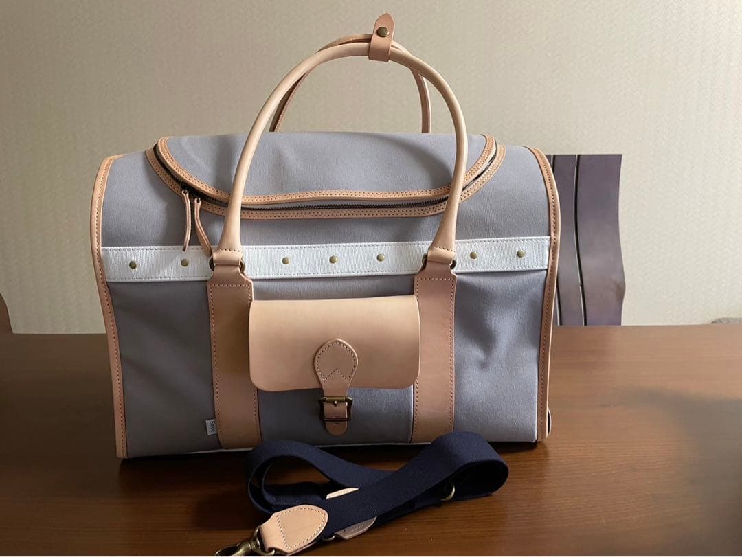 ペット用キャリーバッグ グレー Seee 革