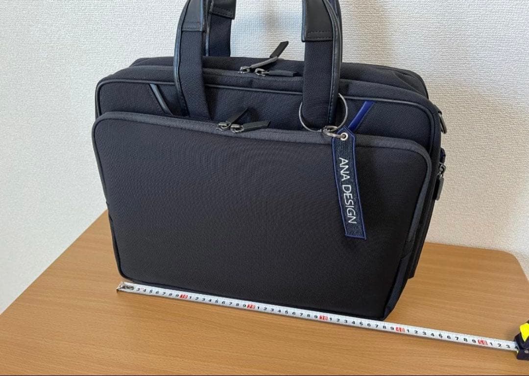 【美品】ANA ビジネスバッグ ブラック ショルダーストラップ付き