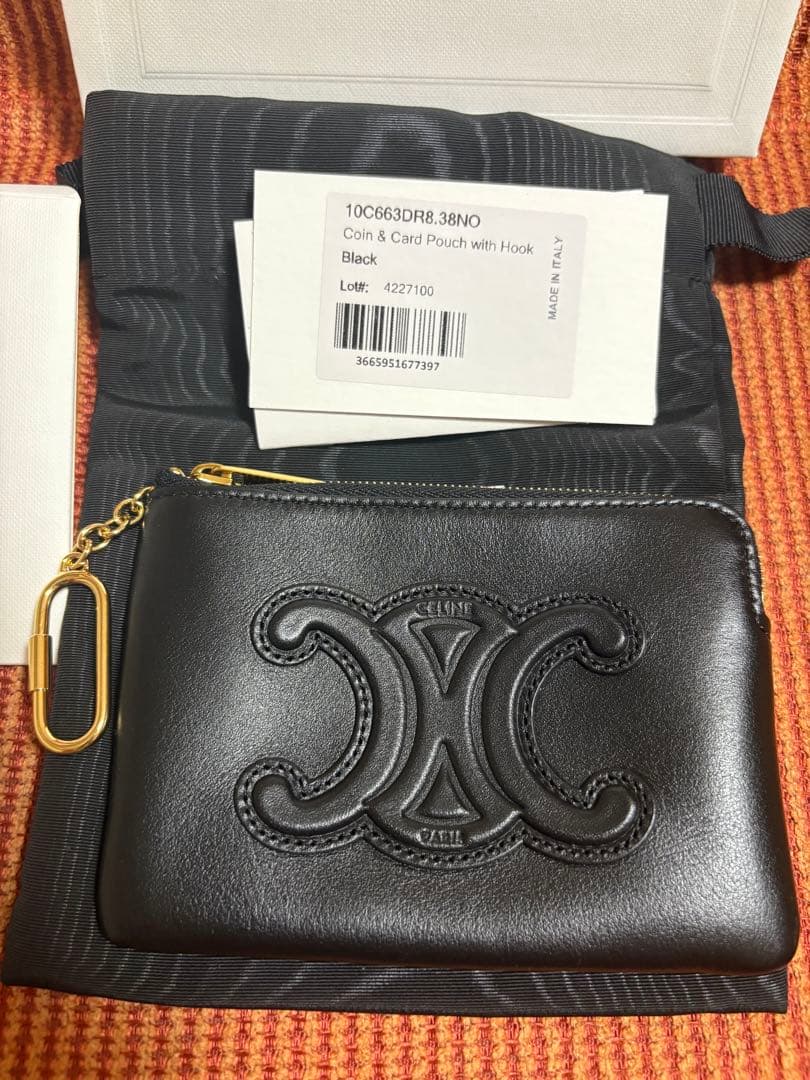 セリーヌ　パース キュイル トリオンフ スムースカーフスキン　小銭入れ