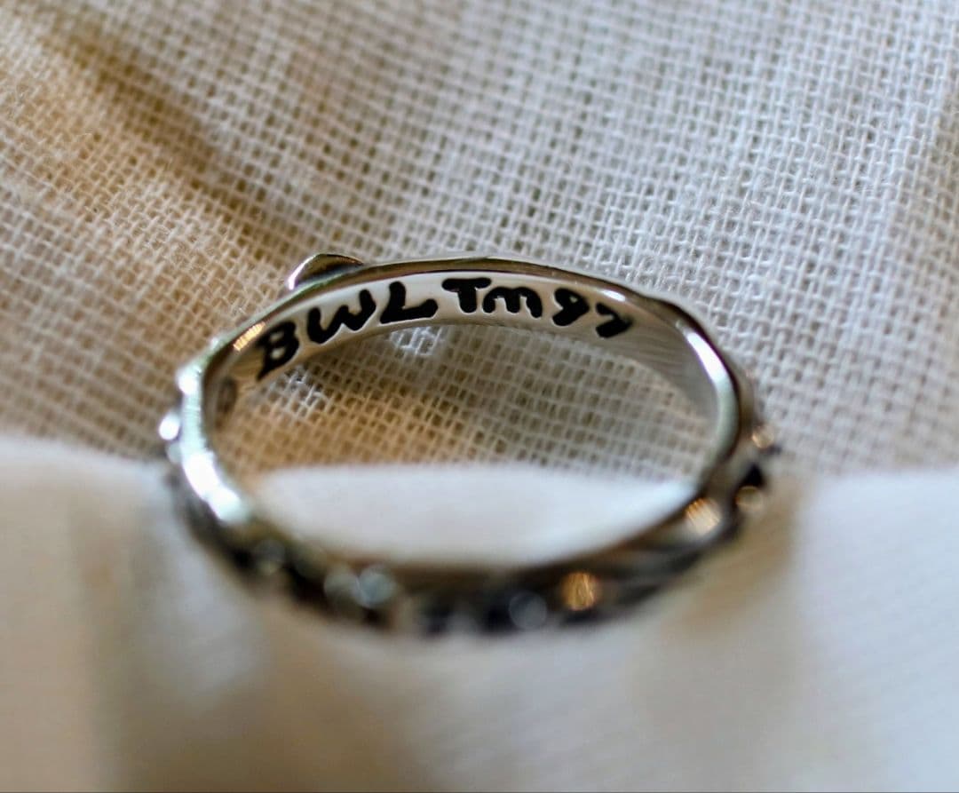 ビルウォールレザーThin Cross Ring ギャランティ付属US9.5