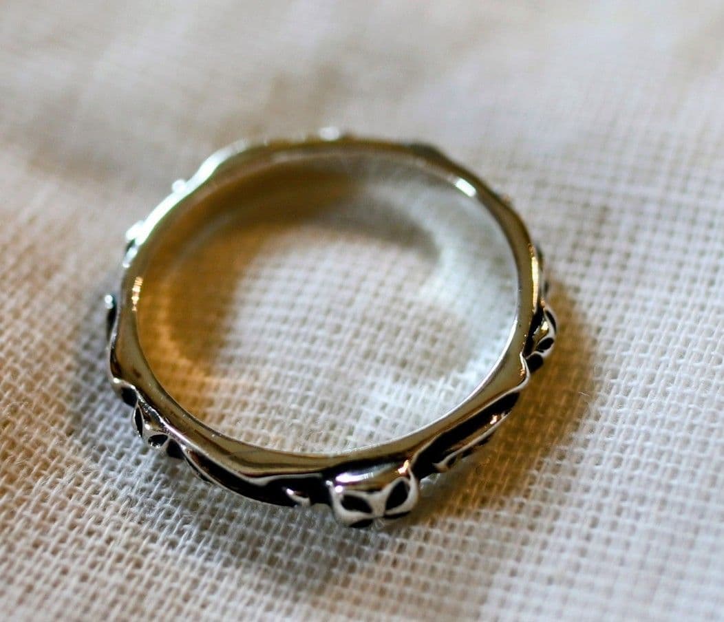 ビルウォールレザーThin Cross Ring ギャランティ付属US9.5