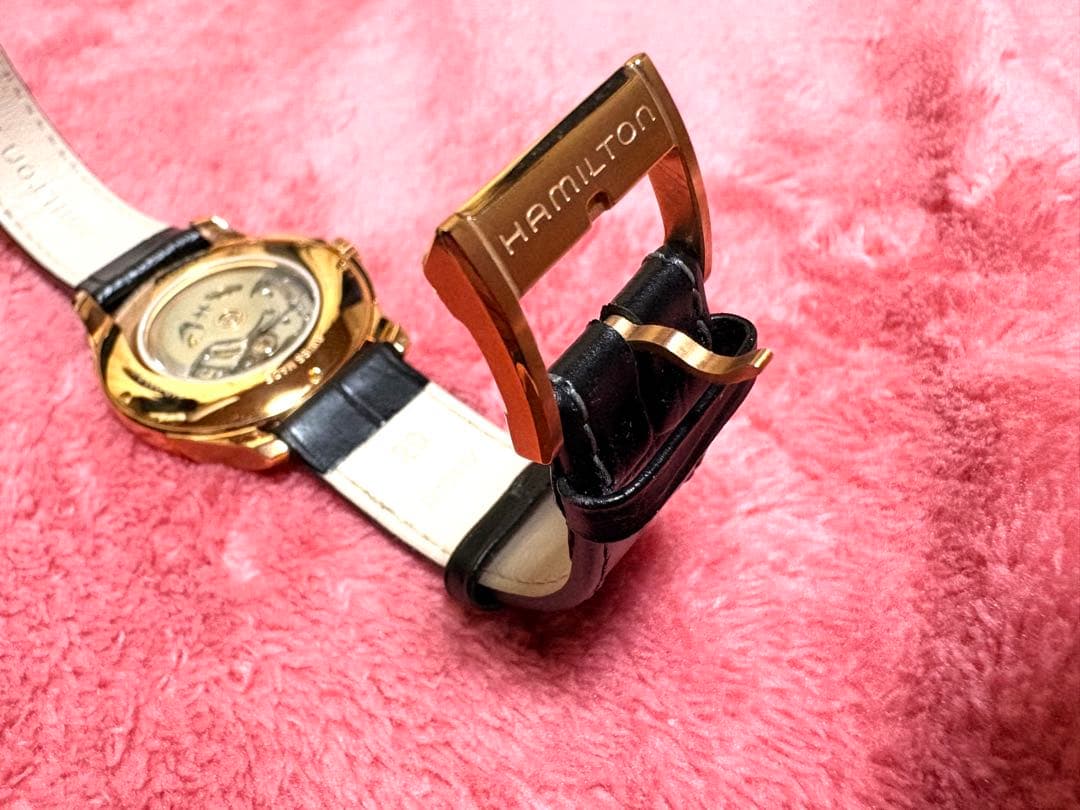 Hamilton オープンハート 自動巻き時計 ゴールド/ブラック