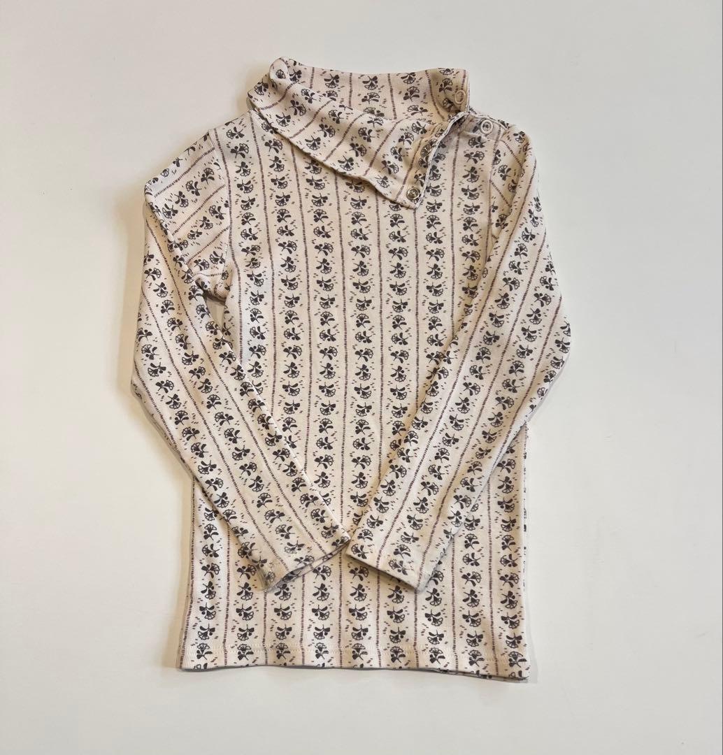 断*中様 soor ploom turtleneck 2Y 花柄 タートルネック