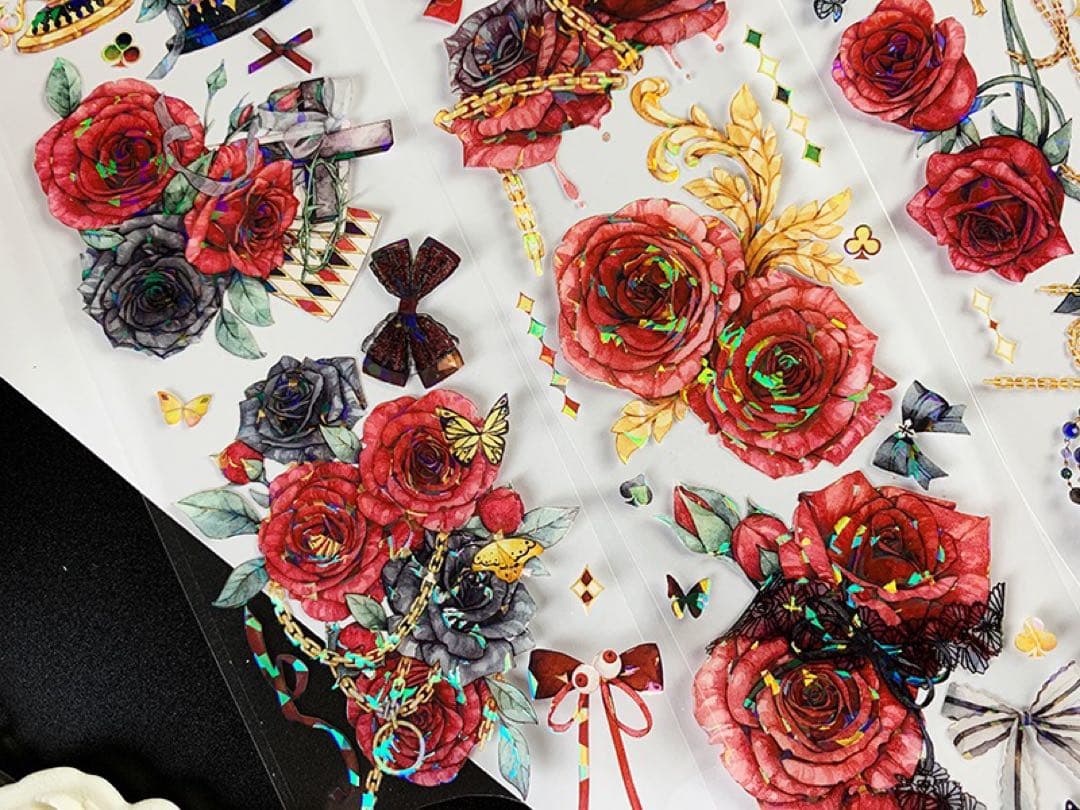 新七天《黯夜玫瑰》 PETテープ　海外マスキングテープ 【1183】