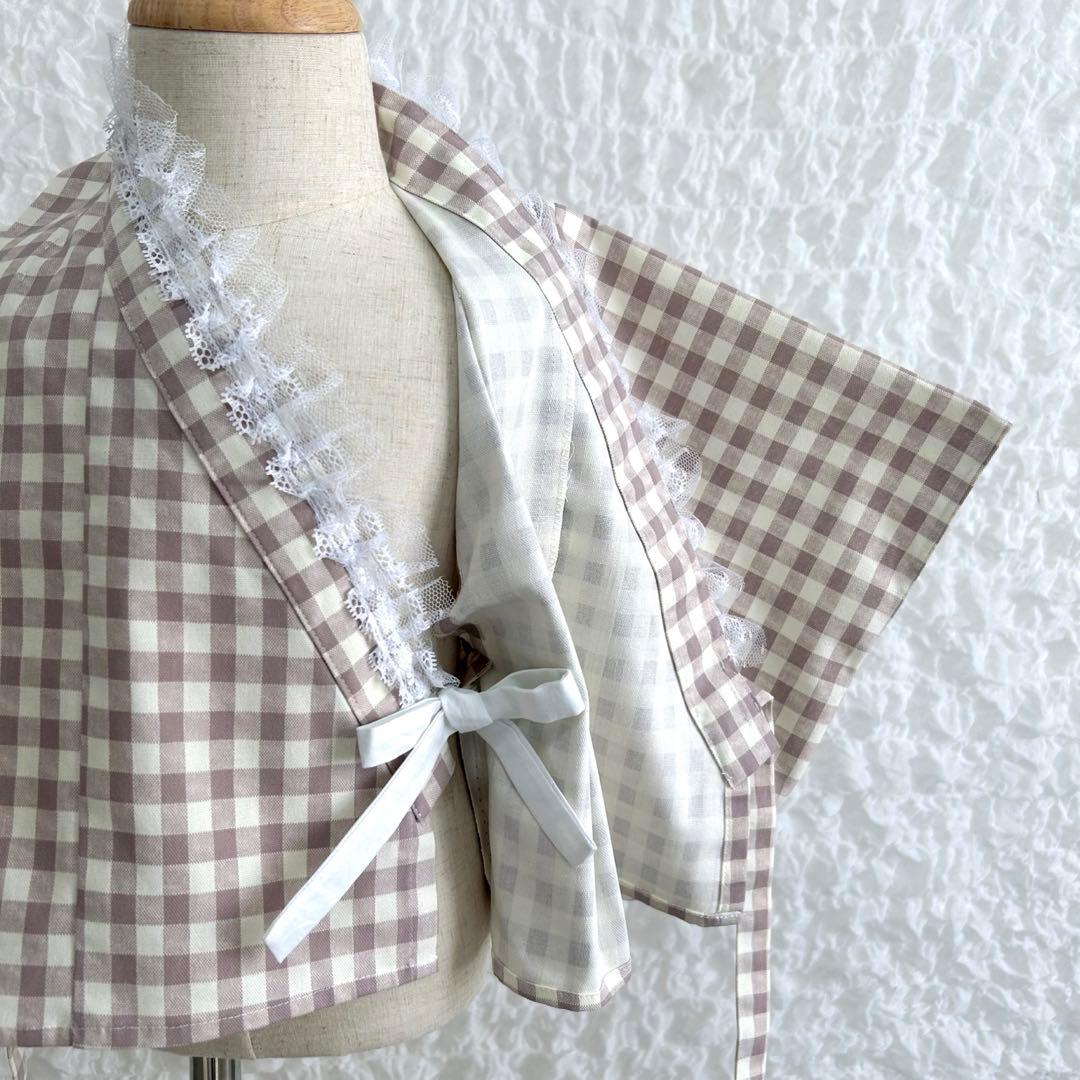 ハンドメイド❁⃘ベビー袴 豪華 くすみピンク レース お食い初め 初節句