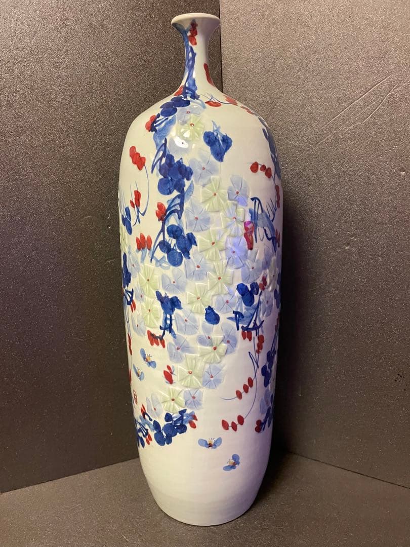 大人気　特大　69cm 景徳鎮　美術工芸　飾壺　花瓶　陶磁器 中国美術品