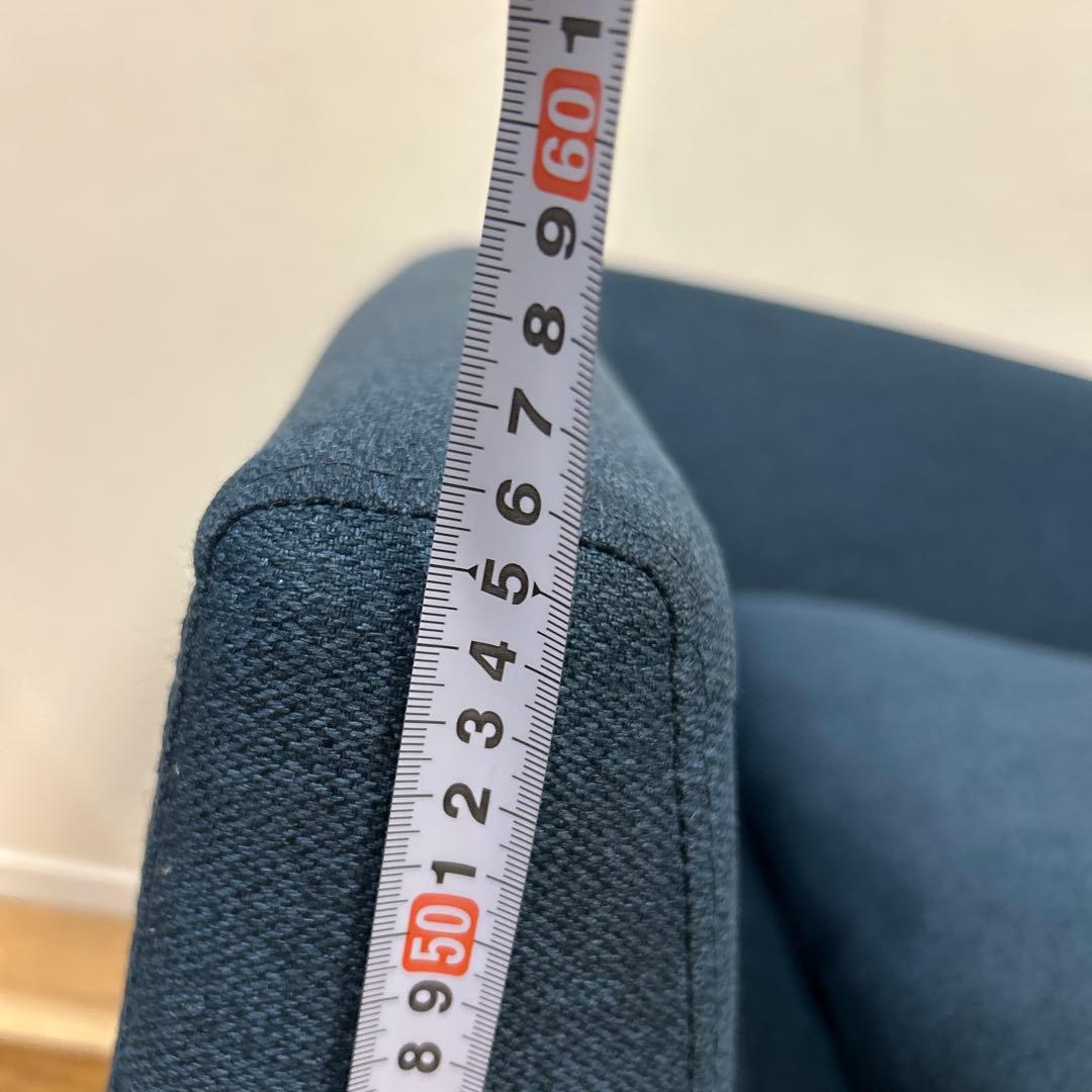 B*い様 ニトリ　3〜4人掛けソファ　オットマン付き　ネイビー