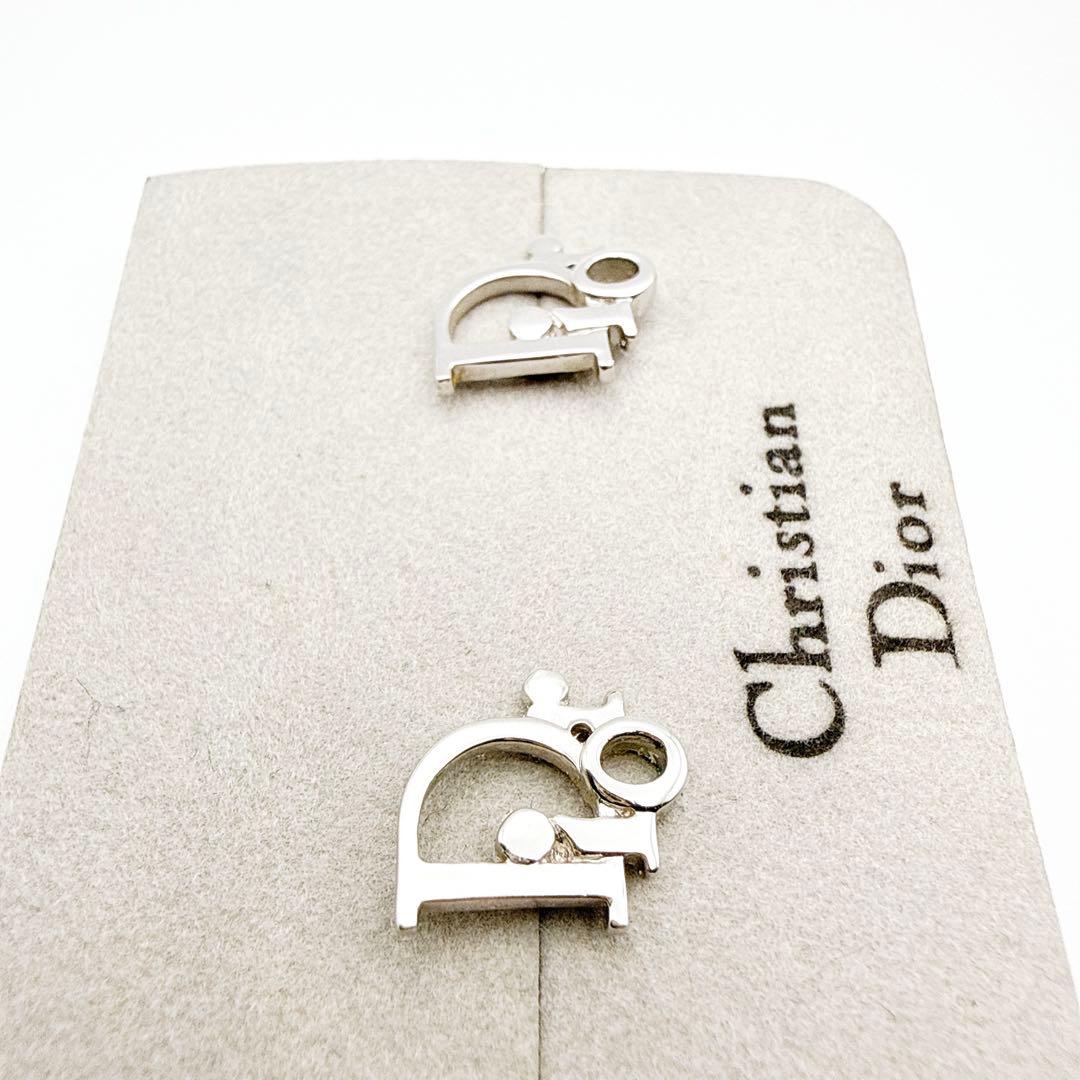 2955 極美品✨ Dior ピアス シルバー CD ロゴ 希少 刻印 cm