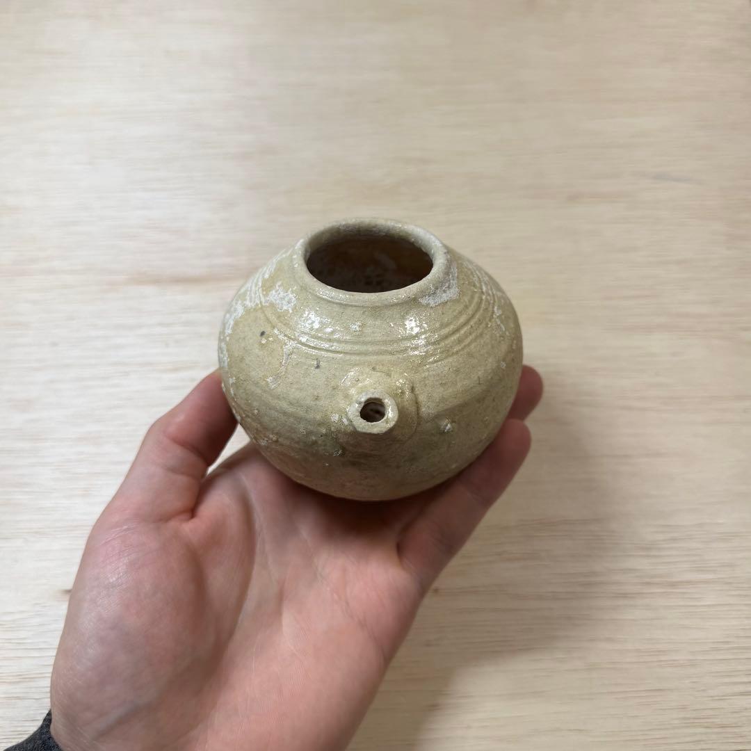 古瀬戸 灰釉 水滴 室町時代 発掘品 陶片 古美術 骨董 民藝