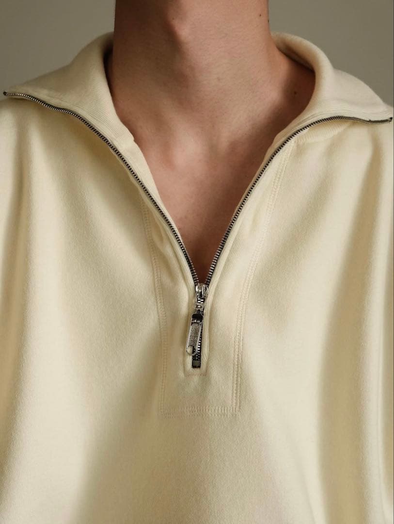 25AW新品　WOOL KNIT TRACK HALF ZIP（ECRU）