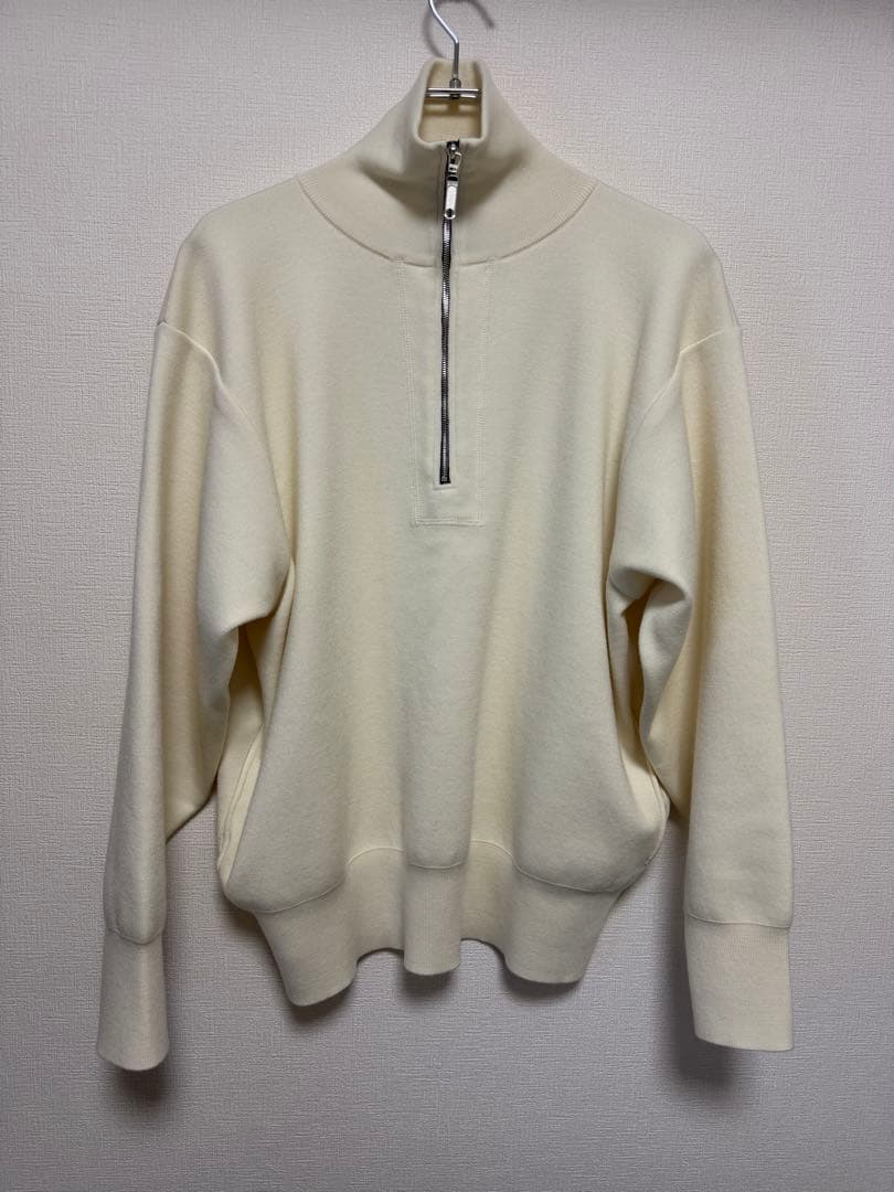 25AW新品　WOOL KNIT TRACK HALF ZIP（ECRU）