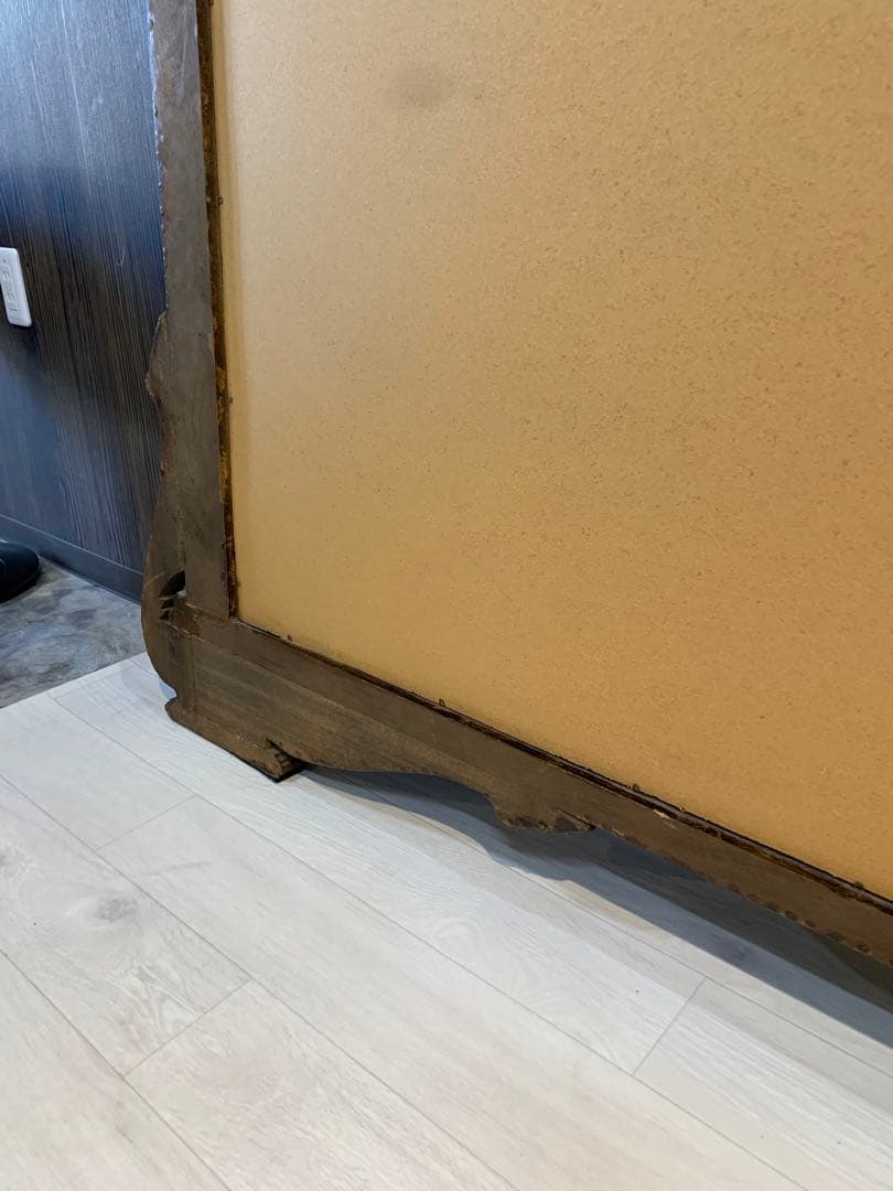 バロックスタイル 鏡 天使彫刻付き 美術品・アンティーク・コレクション