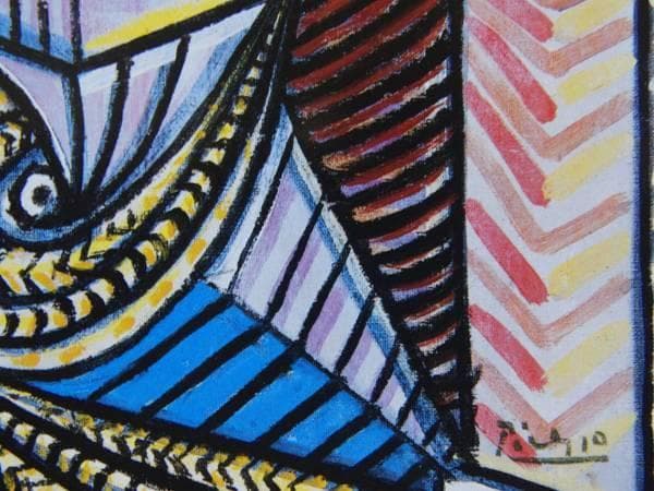 パブロ・ピカソ、FEMME ASSISE、海外版超希少レゾネ、新品木製額付