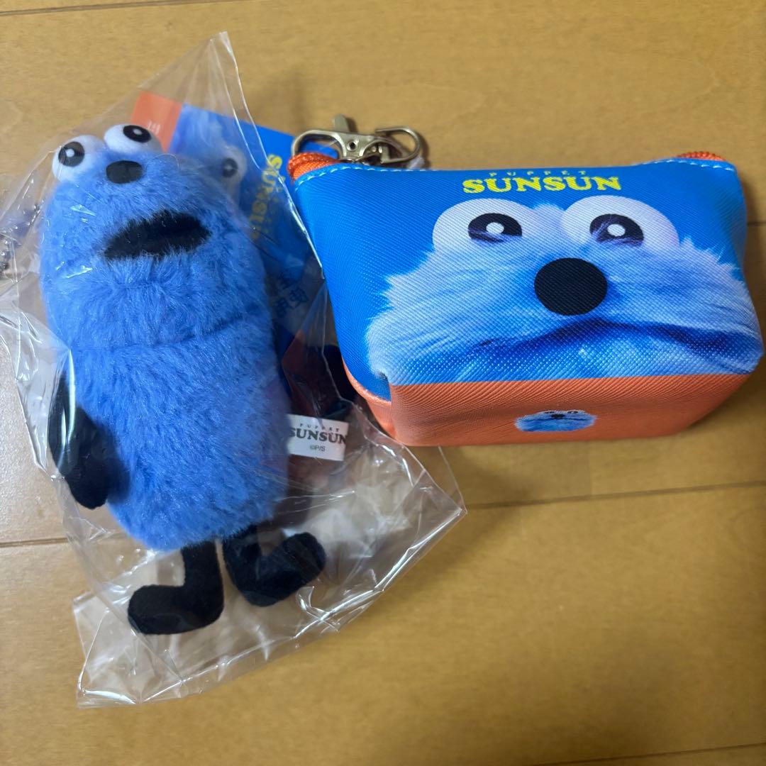 パペットスンスン グッズ レア ぬいぐるみ ポーチ 巾着
