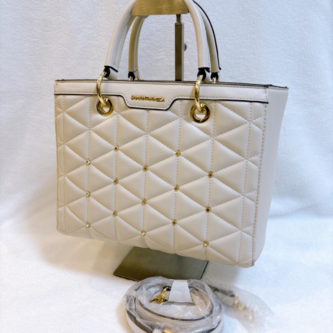 【新品、未使用✨】サマンサベガ　2way キルティングスタッズスクエアバッグ