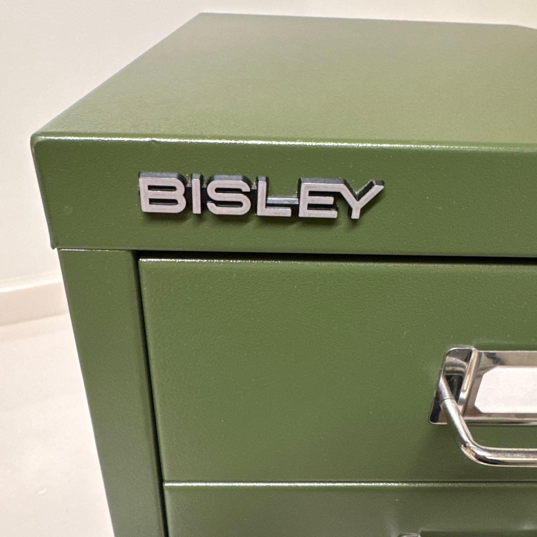 美品　ビスレー bisley キャビネット　引き出し　３段　オリーブ　グリーン系