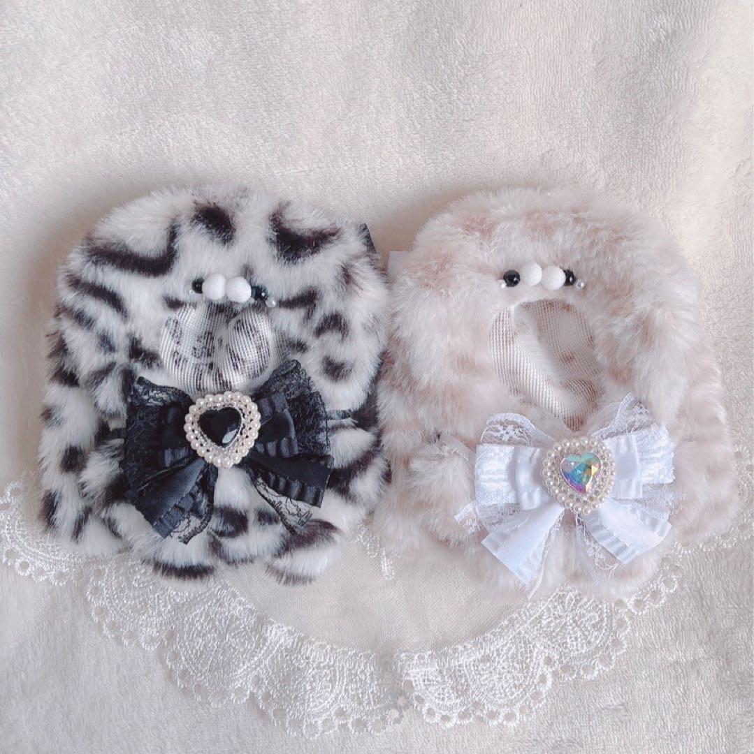 b.200 ぬい服 12cm ちびぐるみ 着ぐるみ おすわり 白猫セット b.200