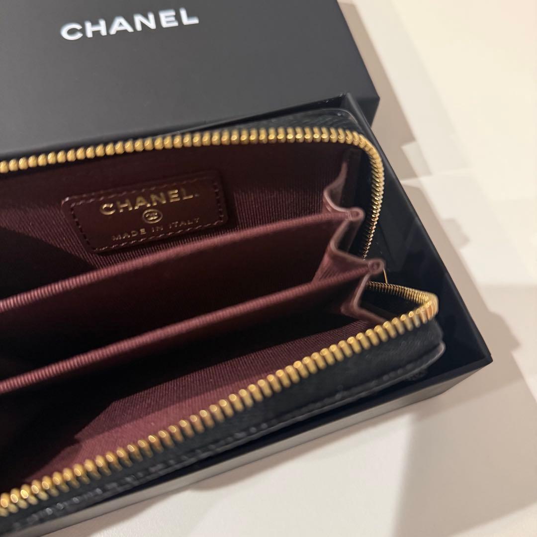 CHANEL シャネル マトラッセ キャビアスキン ケース ミニ財布