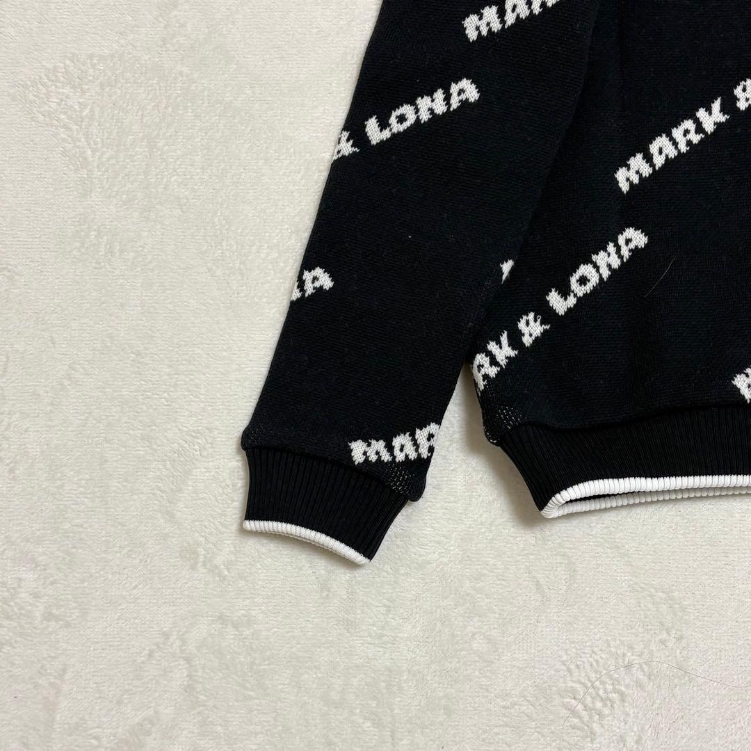 MARK & LONA マーク＆ロナ ロゴ　ニット スウェット ブラック 38