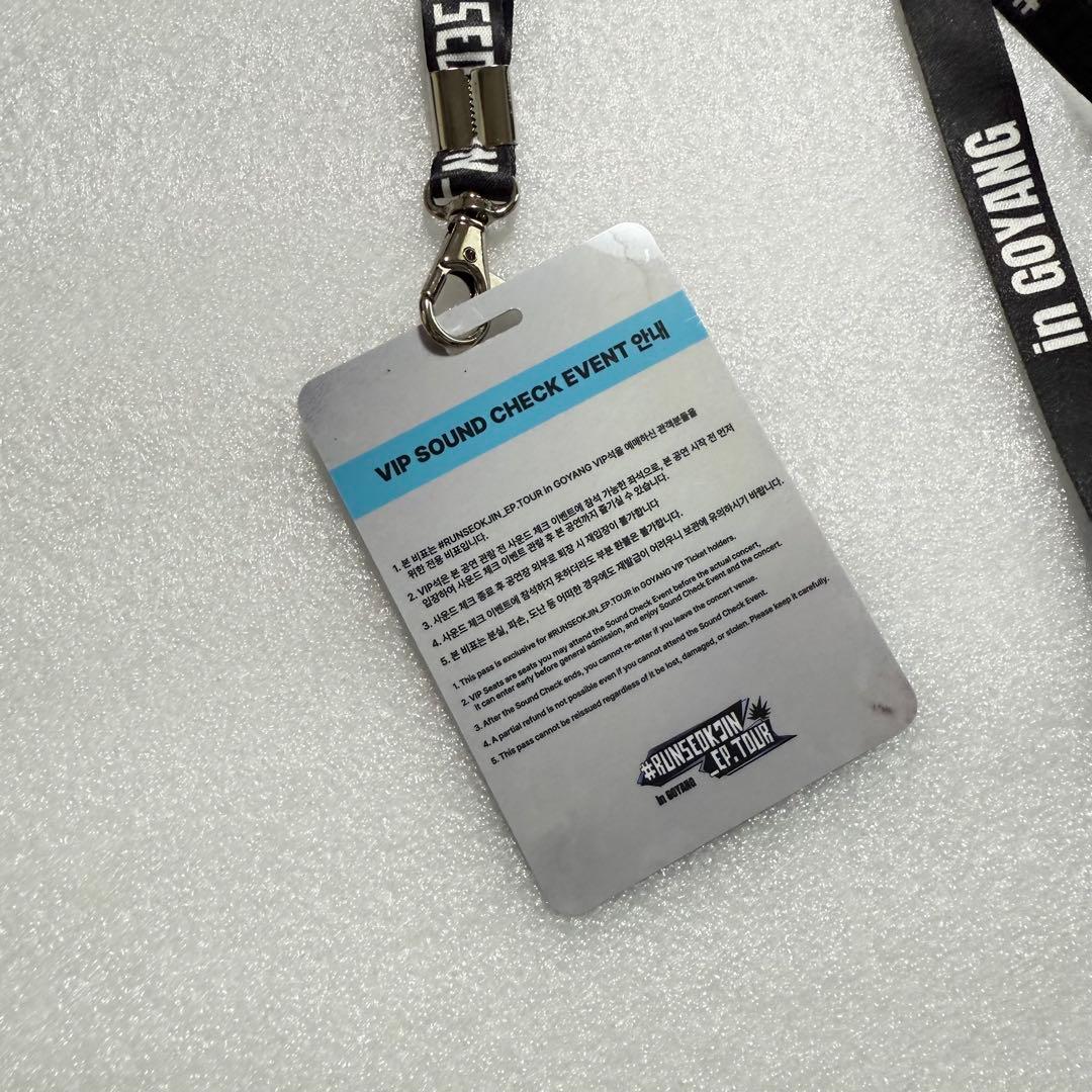 BTS JIN RUNSEOKJIN VIP特典　ネックストラップ＆パスホルダー