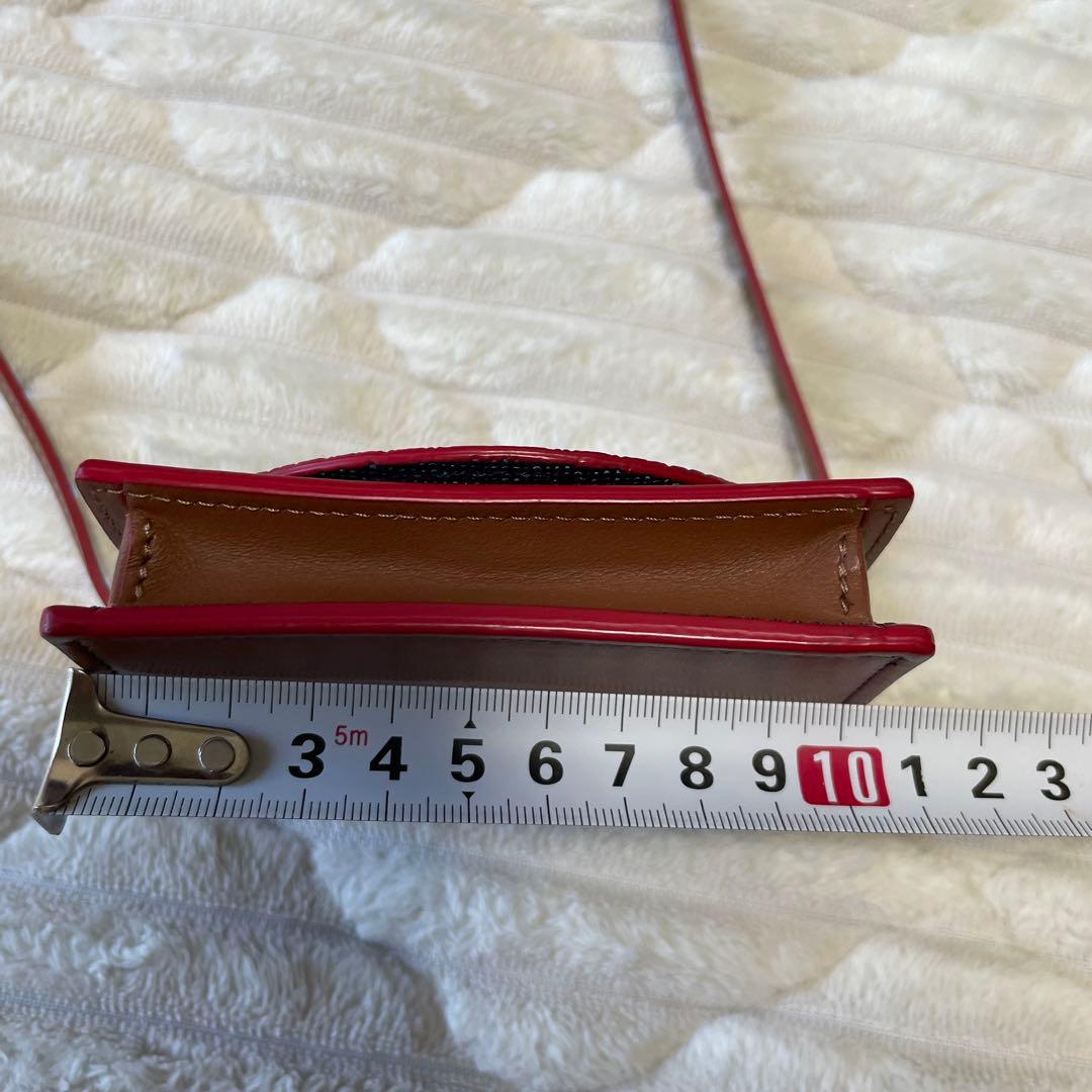 マルニ　ショルダーケース　カードケース　　ブラウン×ネイビー