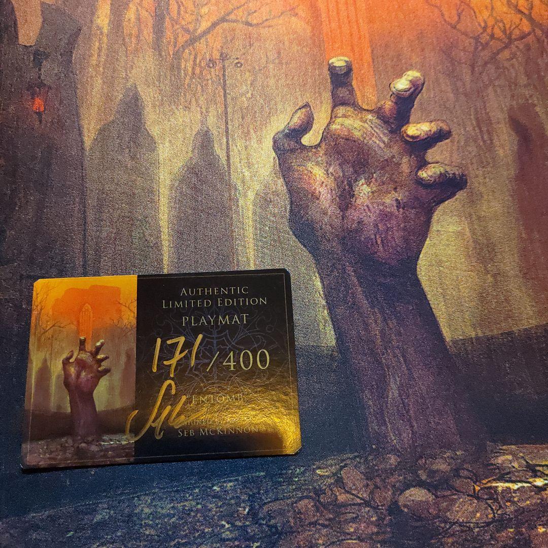 希少】納墓 Seb McKinnon サイン入り プレイマット mtg 希少】納墓 Seb