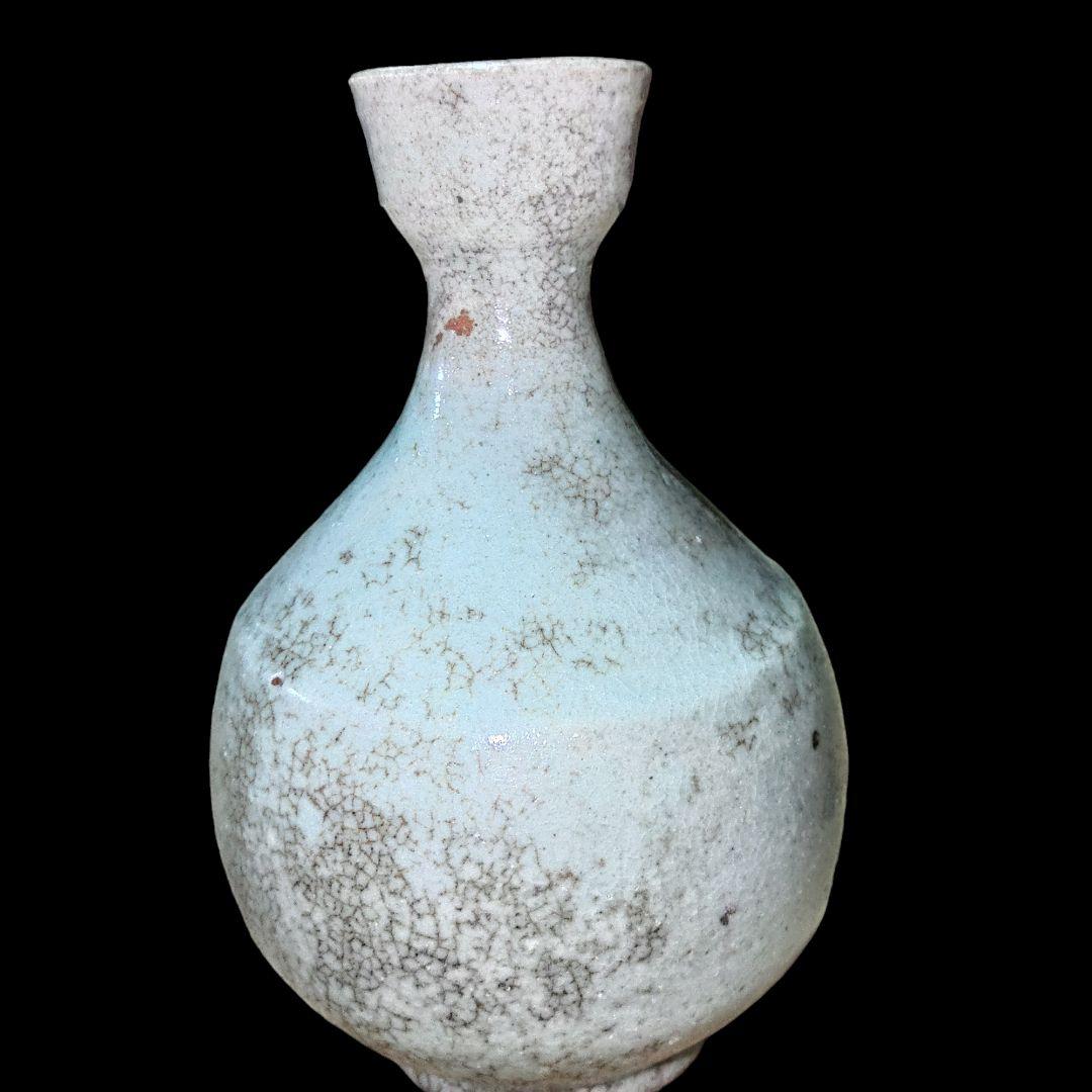 李朝 白磁徳利 一輪差し 骨董品