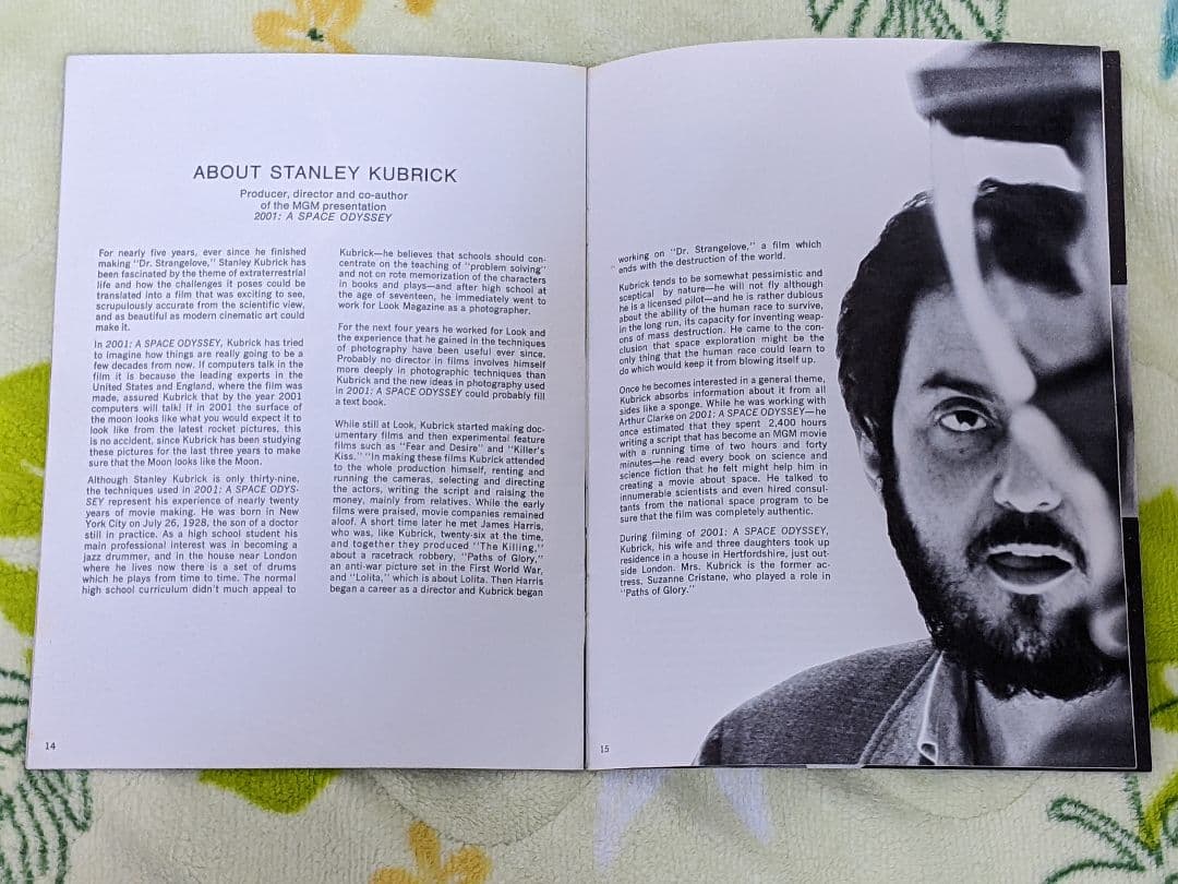 2001年宇宙の旅 」アメリカ初公開前 マスコミ対象試写会 配布