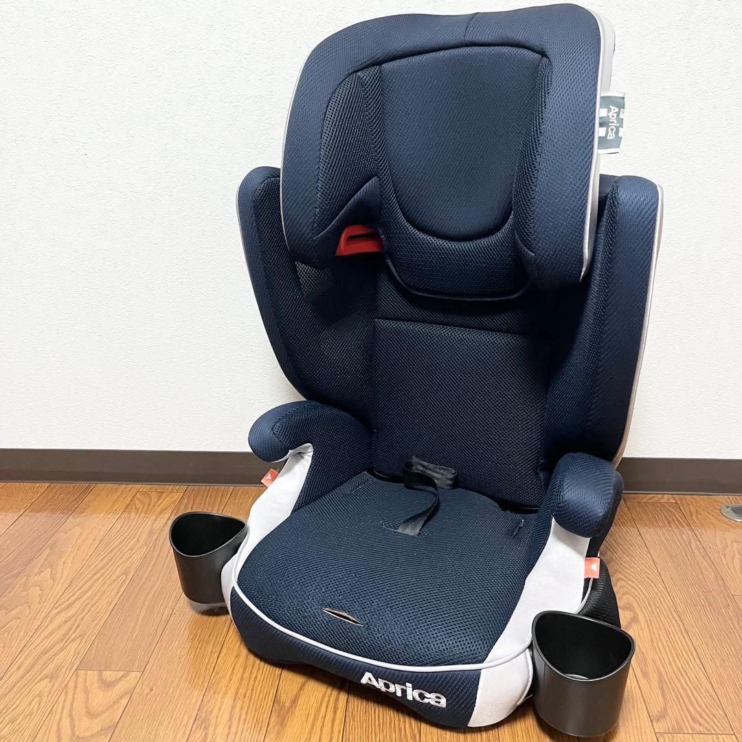 【極美品】ApricaアップリカジュニアシートエアグルーヴAG ネイビー
