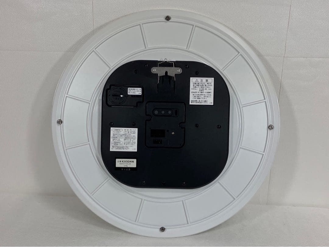 セイコークロック 掛け時計 白パール光沢 直径35.1×3.0cm KX504W