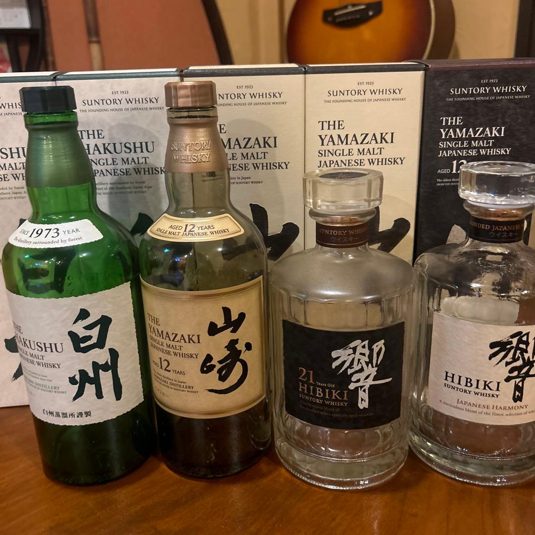 空瓶、白州3本（箱付き2本）山﨑箱付き2本山﨑