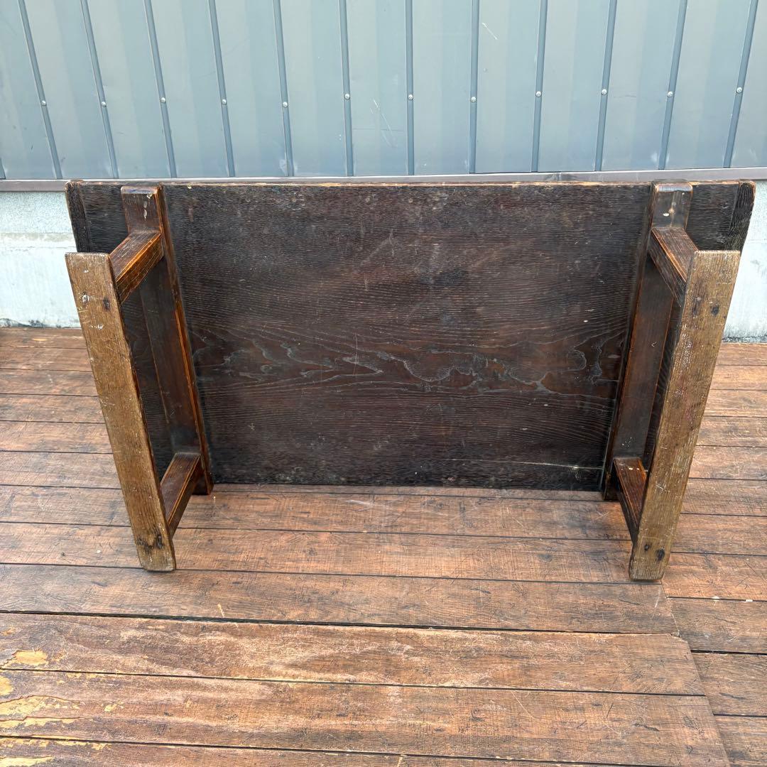 昭和レトロ 古家具 無垢材 木製座卓 ちゃぶ台 文机 お経台 経机 ロー