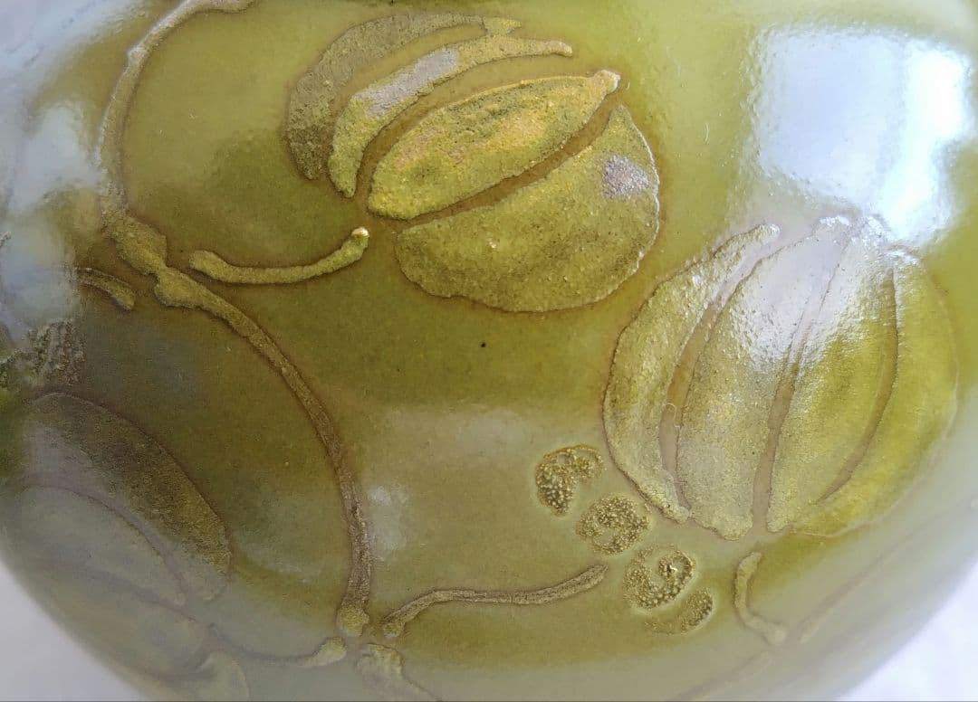 色絵銀彩山帰来文壺 (豊福 誠) 未使用 新品同様