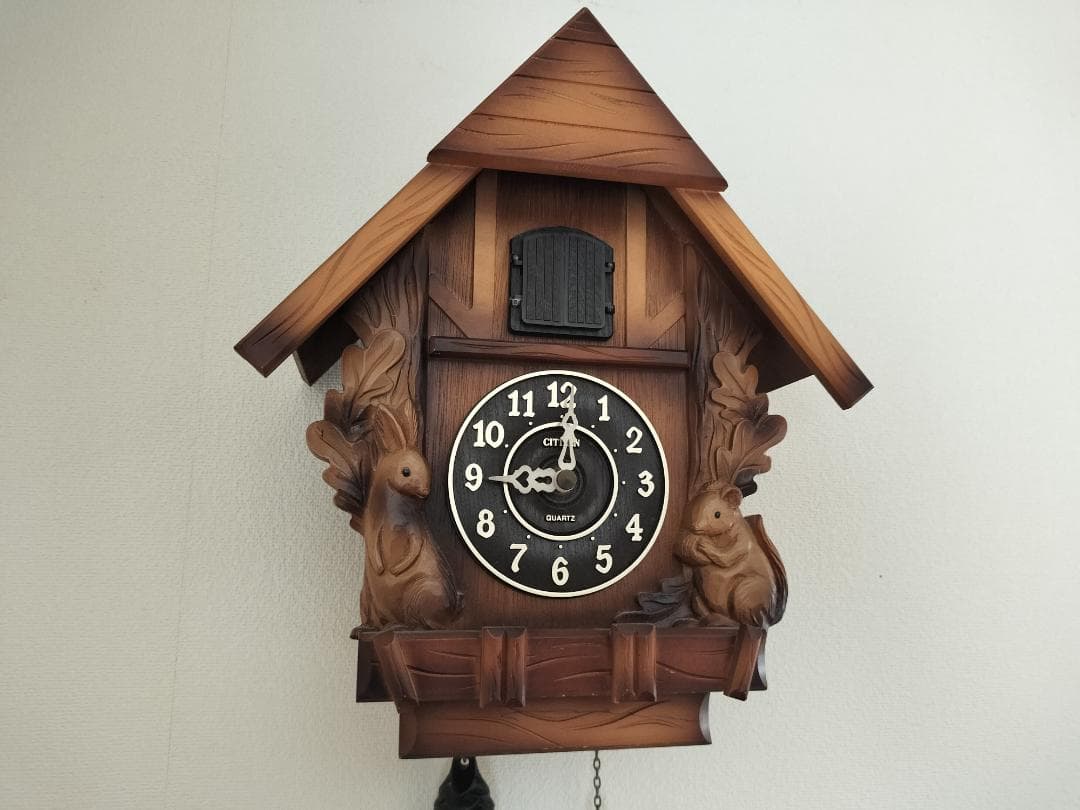 鳩時計　シチズン　リズム時計　４MJ707-0　CITIZEN　カッコージュニア