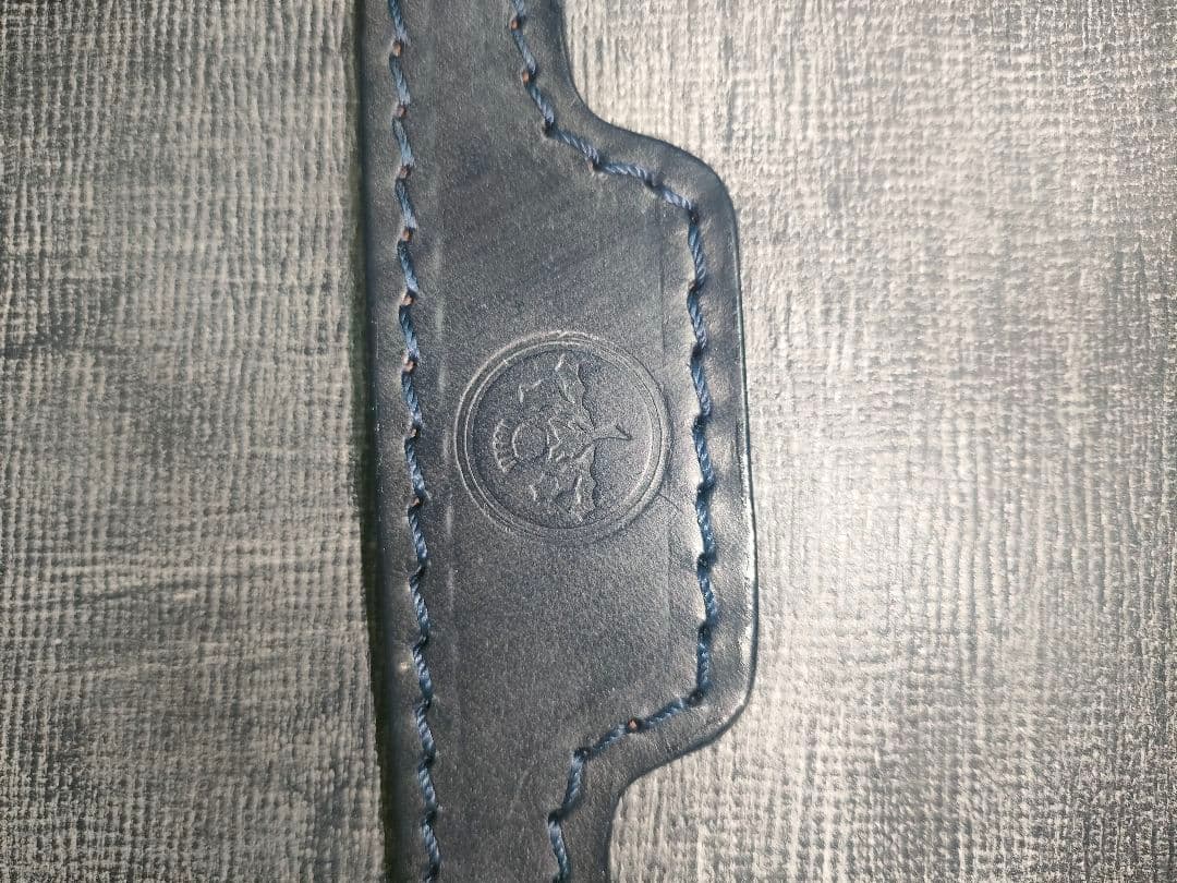 グレンロイヤル　02-5225　2ハンドルジップケース　ダークブルー　型押し