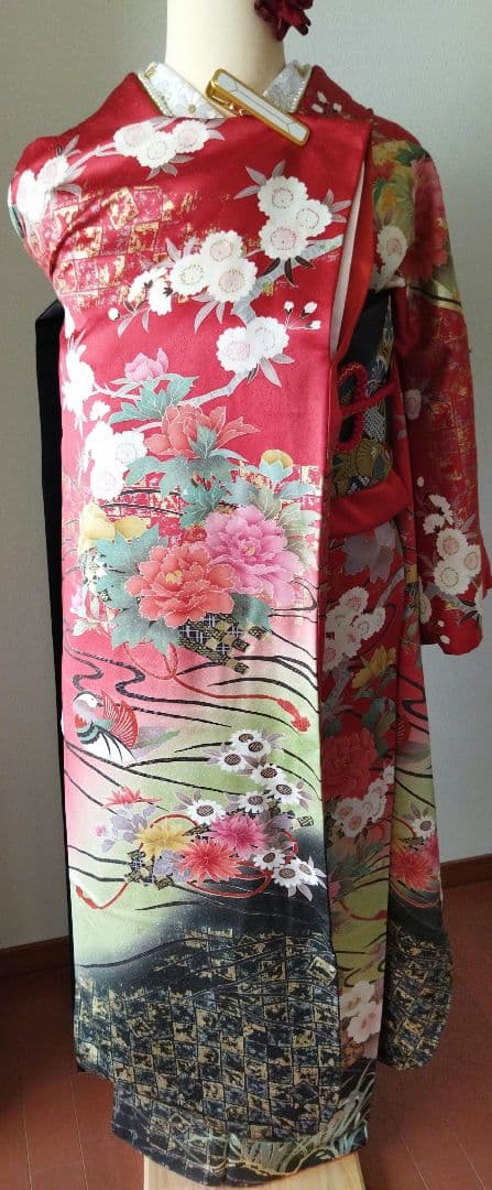 kkim様 練習用にも！ 388.振袖単品 正絹 フルセット 成人式 谷崎潤一郎