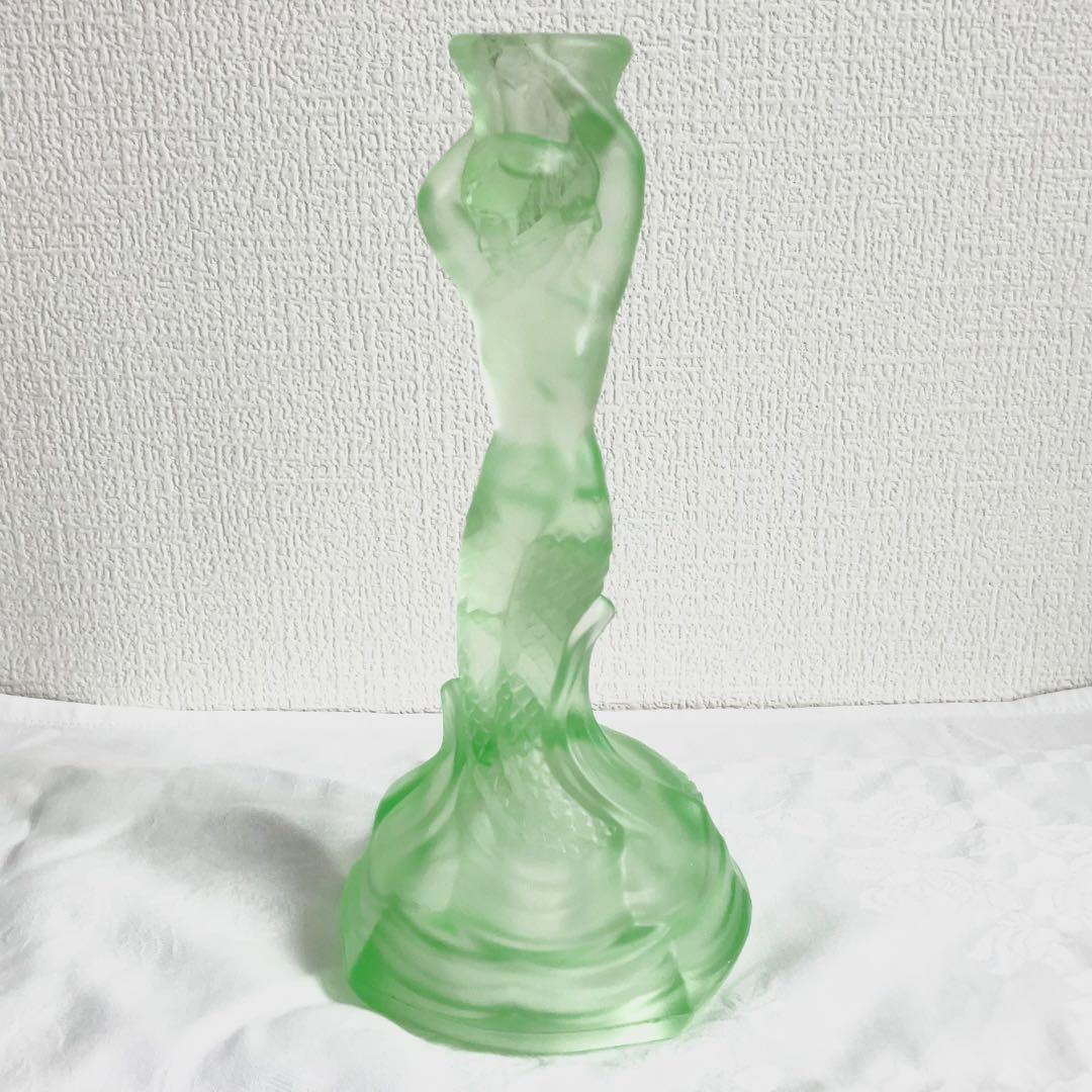 WALTHER GLAS マーメイド　ウランガラス　キャンドルホルダー　グリーン WALTHER GLAS マーメイド ウランガラス キャンドルホルダー グリーン