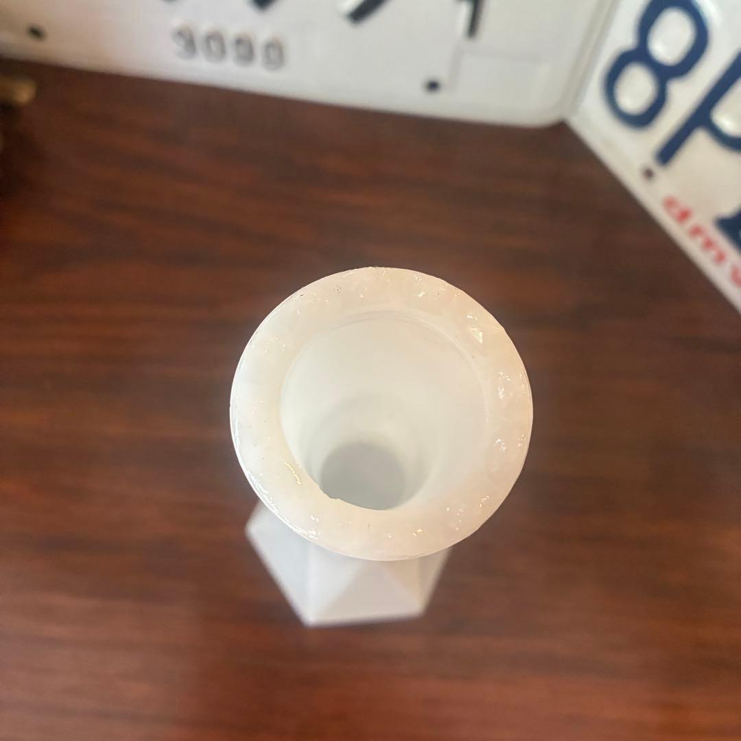 貴重！60's〜70's アメリカアンティーク ミルクガラス花瓶 インテリア雑貨