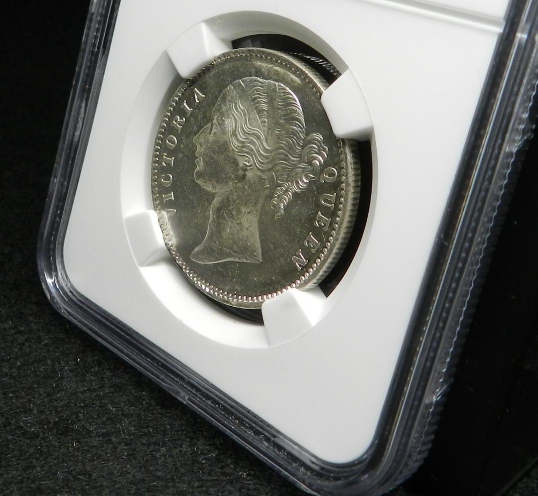 1840 (B＆C) イギリス領 インド 銀貨 NGC MS62 ビクトリア女王