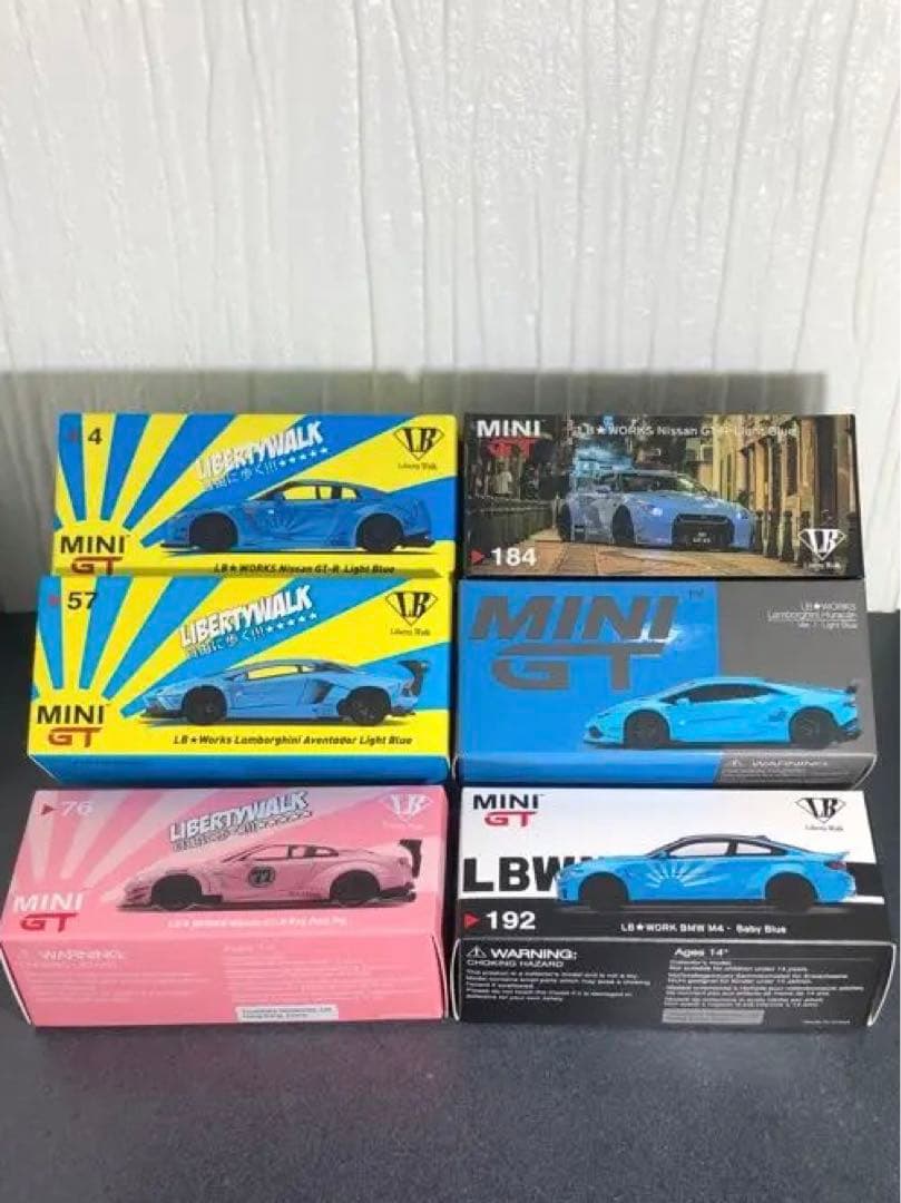 1/64 MINI GT LBWKミニカー6台セット。